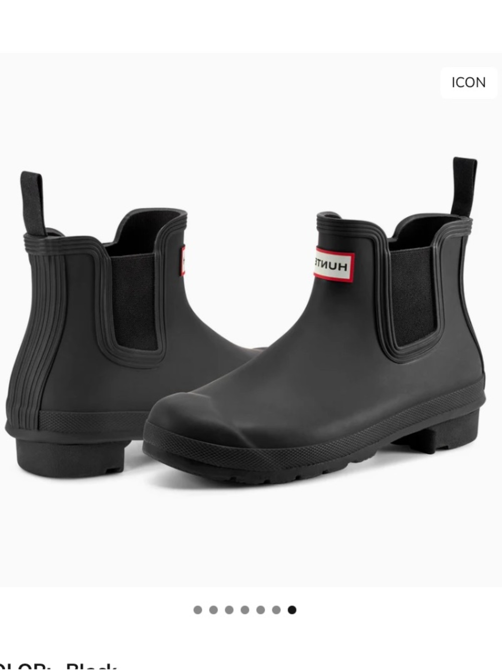 Hunter original Short Chelsea Rain Boots black Womens size 9 NEW